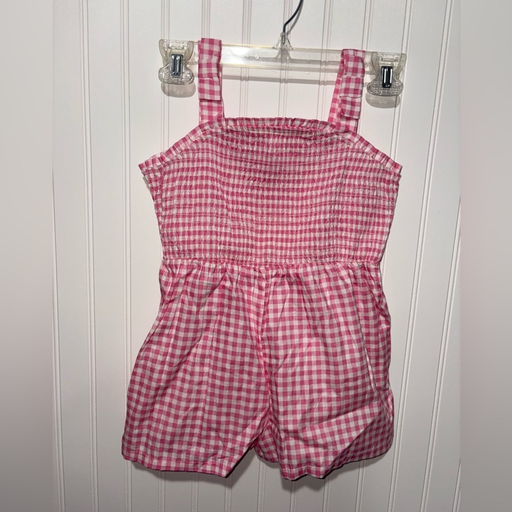 Tommy Bahamas Pink Gingham Kids Romper| Size Medium
